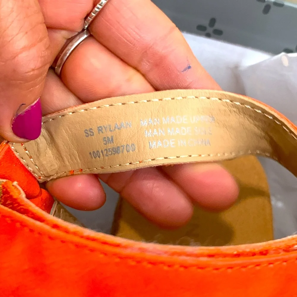 SUN+STONE Demi Sandal - Orange. Like new - Picture 3 of 7